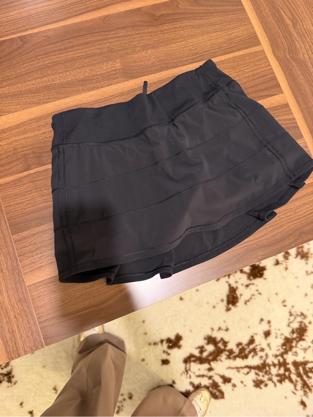 lululemon athletica Black Athletic Skort with Built-In Shorts